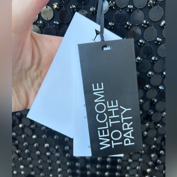 Retrofete Loreen Disc Sequin Rhinestone Long Sleeve Minj Dress size Medium NWT - Picture 9 of 12